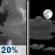 Saturday Night: A 20 percent chance of showers and thunderstorms before midnight.  Mostly cloudy, with a low around 59.