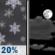 Wednesday Night: Slight Chance Light Snow then Partly Cloudy