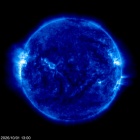 Click for time-lapse image of the sun